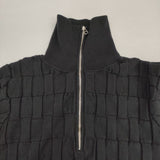 Ray Beams バスケットアミ ジップ ポロシャツ 定価12100円 プルオーバー セーター ニット ブラック レディース レイビームス【中古】6-0218M∞