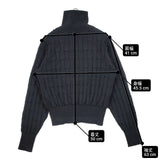 Ray Beams バスケットアミ ジップ ポロシャツ 定価12100円 プルオーバー セーター ニット ブラック レディース レイビームス【中古】6-0218M∞