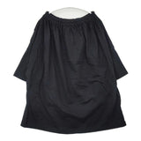 homspun 60/2 天竺ギャザープルオーバー 221-6404 半袖Ｔシャツ カットソー 22SS ブラック レディース ホームスパン【中古】6-0610S∞