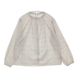 a day in the life UNITED ARROWS 総柄 シアー プルオーバー ブラウス シャツ ベージュ レディース アデイインザライフ【中古】6-0411M∞