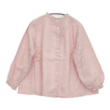 nest Robe バラ染めリネンスタンドフリルブラウス 定価19800円 01231-1309 ブラウス シャツ 23SS ピンク レディース ネストローブ【中古】5-1118M♪
