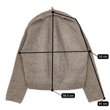 Vlas Blomme KL×Natural Color Wool ショートカーディガン 11309091 カーディガン ベージュ レディース ヴラスブラム【中古】5-1206T♪