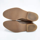 HENRY CUIR レザー サイドゴア 犬 刺繍 サイズ35 ブーツ ブラウン レディース アンリークイール【中古】6-0208G◎