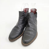 HENRY CUIR パズル サイドゴア サイズ35 ブーツ ブラック レディース アンリークイール【中古】6-0208G◎