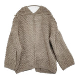 nest Robe ペルーニットポップコーンカーディガン 定価37400円 01234-1000 カーディガン 23AW ベージュ レディース ネストローブ【中古】5-1118T♪
