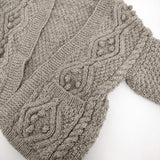 nest Robe ペルーニットポップコーンカーディガン 定価37400円 01234-1000 カーディガン 23AW ベージュ レディース ネストローブ【中古】5-1118T♪