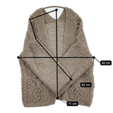 nest Robe ペルーニットポップコーンカーディガン 定価37400円 01234-1000 カーディガン 23AW ベージュ レディース ネストローブ【中古】5-1118T♪