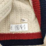 nest Robe ラムウールニットチルデンベスト 定価28600円 01223-1028 Vネック ベスト 22AW オフホワイト レディース ネストローブ【中古】5-1206T♪