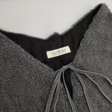 nest Robe ウールボア ケープ 定価14300円 01223-1037 ポンチョ 22AW チャコールグレー レディース ネストローブ【中古】5-1206T♪