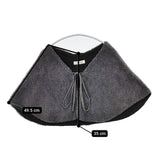 nest Robe ウールボア ケープ 定価14300円 01223-1037 ポンチョ 22AW チャコールグレー レディース ネストローブ【中古】5-1206T♪