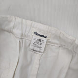 Plantation PL91FF139 日本製 コットン 製品染め ストレッチ パンツ ホワイト レディース プランテーション【中古】6-0301M∞