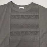 nop de nod Clocheレース叩きTシャツ 定価6050円 251-504-1138 半袖Ｔシャツ カットソー グレー レディース ノップドゥノッド【中古】6-0610S∞