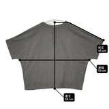 nop de nod Clocheレース叩きTシャツ 定価6050円 251-504-1138 半袖Ｔシャツ カットソー グレー レディース ノップドゥノッド【中古】6-0610S∞