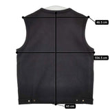 agnes b. メンズ カーディガンプレッション 定価24200円 スナップボタン 裏起毛 ベスト ブラック メンズ アニエスベー【中古】6-0114T∞