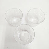 miffy 未使用品 蕎麦ちょこ 切子模様/市松ミッフィー/七宝ミッフィー 3点セット 食器 クリア レディース ミッフィー【中古】6-0204G◎
