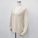 Pal'las Palace ウールカシミヤ Vネック サイズ3 ニット アイボリー レディース パラスパレス【中古】5-1211T◎