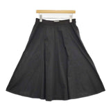 MARGARET HOWELL 578-3132001 WASHED COTTON SATIN ウォッシュドコットンサテン ロングスカート 23SS ブラック レディース マーガレットハウエル【中古】6-0301M∞
