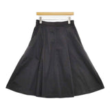 MARGARET HOWELL 578-3132001 WASHED COTTON SATIN ウォッシュドコットンサテン ロングスカート 23SS ブラック レディース マーガレットハウエル【中古】6-0301M∞
