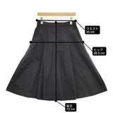 MARGARET HOWELL 578-3132001 WASHED COTTON SATIN ウォッシュドコットンサテン ロングスカート 23SS ブラック レディース マーガレットハウエル【中古】6-0301M∞