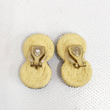 tamas 新品 Marmaros アンティークビーズ スパンコール定価28600円 イヤリング ホワイト グレー レディース タマス【中古】5-1121G♪