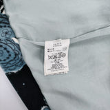 mina perhonen giardino ua1813 40 プルオーバートップス ベルベット 定価50600円 ブラウス ネイビー ライトブルー レディース ミナペルホネン【中古】5-1206T♪