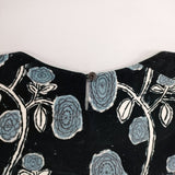 mina perhonen giardino ua1813 40 プルオーバートップス ベルベット 定価50600円 ブラウス ネイビー ライトブルー レディース ミナペルホネン【中古】5-1206T♪