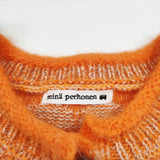 mina perhonen kyla 花柄 モヘヤ アルパカ カシミヤ サイズ38 カーディガン オレンジ レディース ミナペルホネン【中古】5-1211T◎