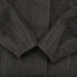 SI-HIRAI スタンドカラー ウール モヘヤシャギー ハイネック CHAW19-4023LG サイズ38 コート ブラック レディース スーヒライ【中古】5-1214A♪