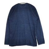 45R/45rpm インディゴ キーネック 長袖Ｔシャツ カットソー ロンＴ ネイビー レディース フォーティーファイブアールピーエム【中古】6-0301M∞