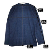 45R/45rpm インディゴ キーネック 長袖Ｔシャツ カットソー ロンＴ ネイビー レディース フォーティーファイブアールピーエム【中古】6-0301M∞
