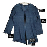 45R/45rpm インディゴ サイズ2 長袖Ｔシャツ カットソー ロンＴ ネイビー レディース フォーティーファイブアールピーエム【中古】6-0303M♪