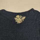 45R/45rpm インディゴ 抜染 コットン ニットソー 半袖Ｔシャツ カットソー ネイビー レディース フォーティーファイブアールピーエム【中古】6-0610S∞