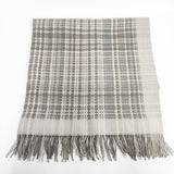 JURGEN LEHL ウール 大判 フリンジ マフラー ストール ベージュ レディース ヨーガンレール【中古】5-1202T◎