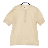 45R/45rpm コットン ヘンリーネック サイズ3 半袖Ｔシャツ カットソー ライトベージュ レディース フォーティーファイブアールピーエム【中古】6-0610S∞