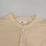 45R/45rpm コットン ヘンリーネック サイズ3 半袖Ｔシャツ カットソー ライトベージュ レディース フォーティーファイブアールピーエム【中古】6-0610S∞