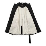 cardo fabrica EVOダウンストライプキルティングコート 中綿 バンドカラー コート ブラック レディース カルドファブリカ【中古】5-1206A♪