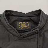 cardo fabrica EVOダウンストライプキルティングコート 中綿 バンドカラー コート ブラック レディース カルドファブリカ【中古】5-1206A♪