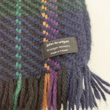 john branigan アイルランド製 ウールアクリル マフラー ネイビー 多色 レディース ジョンブラニガン【中古】5-1206T◎