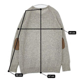 CLASKA DO エルボーパッチ ウール プルオーバー セーター ニット グレー レディース クラスカ【中古】6-0105T∞