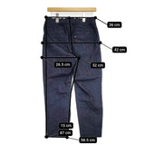 45R/45rpm ライ麦ストレッチデニムのサブリナスラックス 定価28600円 デニムパンツ ネイビー レディース フォーティーファイブアールピーエム【中古】6-0129G∞