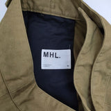 MHL. 595-7232502 JAPANESE COTTON LINEN DRILL SKIRT 定価25300円 グルカ スカート カーキ レディース エムエイチエル【中古】5-1228M∞