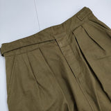 MHL. 595-7232502 JAPANESE COTTON LINEN DRILL SKIRT 定価25300円 グルカ スカート カーキ レディース エムエイチエル【中古】5-1228M∞