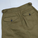 MHL. 595-7232502 JAPANESE COTTON LINEN DRILL SKIRT 定価25300円 グルカ スカート カーキ レディース エムエイチエル【中古】5-1228M∞