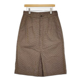 MHL. WORKWEAR COTTON LINEN 千鳥格子 595-9132551 定価24200円 サイズ3 スカート ブラウン ブラック レディース エムエイチエル【中古】6-0303M♪