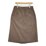 MHL. WORKWEAR COTTON LINEN 千鳥格子 595-9132551 定価24200円 サイズ3 スカート ブラウン ブラック レディース エムエイチエル【中古】6-0303M♪