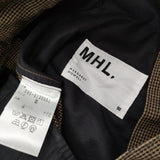 MHL. WORKWEAR COTTON LINEN 千鳥格子 595-9132551 定価24200円 サイズ3 スカート ブラウン ブラック レディース エムエイチエル【中古】6-0303M♪