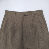 MHL. WORKWEAR COTTON LINEN 千鳥格子 595-9132551 定価24200円 サイズ3 スカート ブラウン ブラック レディース エムエイチエル【中古】6-0303M♪