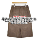 MHL. WORKWEAR COTTON LINEN 千鳥格子 595-9132551 定価24200円 サイズ3 スカート ブラウン ブラック レディース エムエイチエル【中古】6-0303M♪