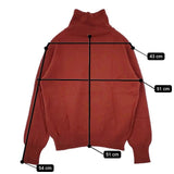 MARGARET HOWELL 578-9163008 ウール コットン ハイネック セーター ニット オレンジ レディース マーガレットハウエル【中古】5-1228T∞