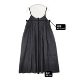nest Robe リネン カットオフ加工 01224-1277 キャミソール ワンピース ブラック レディース ネストローブ【中古】6-0610S∞